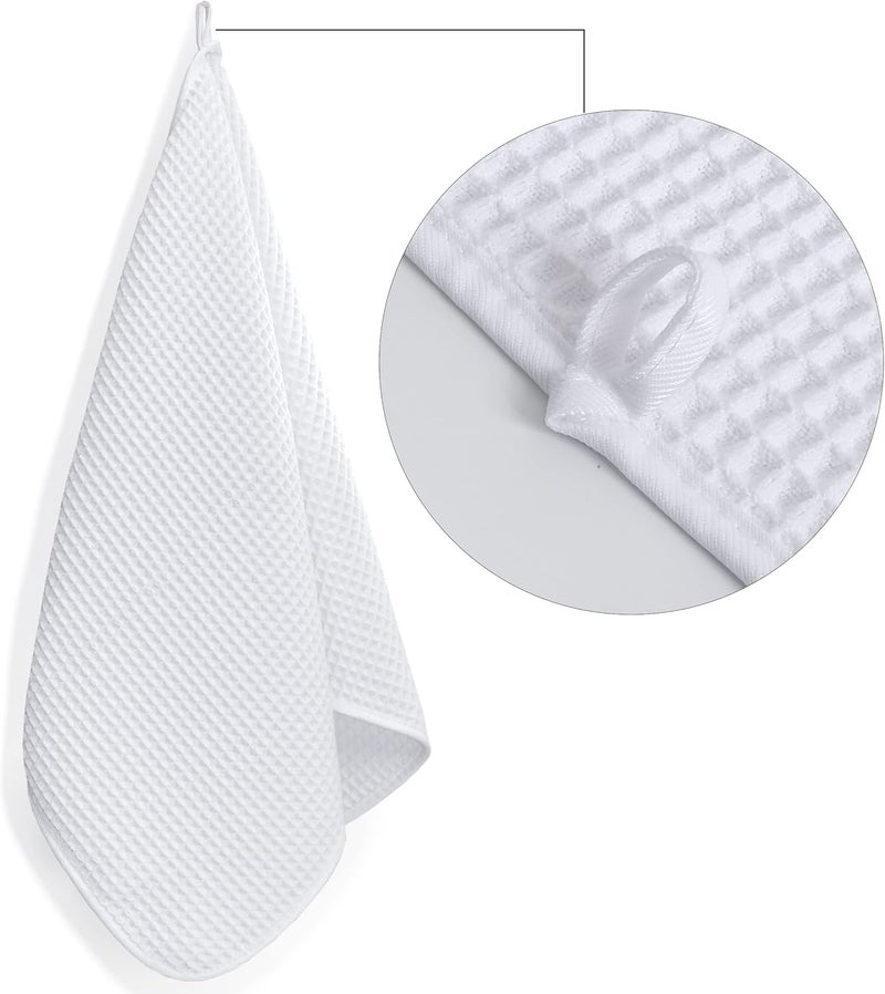 Polyte 430 GSM Microfiber Lint Free Hand Towel, 16 x 30 in, 4 Pack (Waffle Weave) - Image 3
